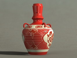 Liquor Pottery Bottle 3d preview