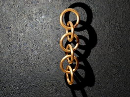 Antique Copper Chain 3d model preview