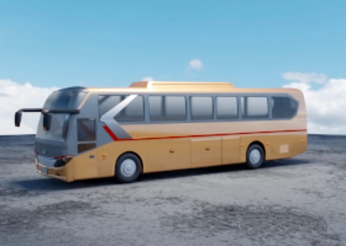 Intercity Coach Bus 3d model Blender files free download