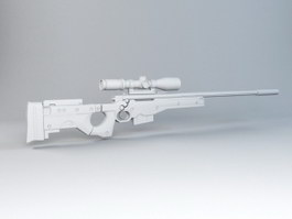 AWM L115A3 Sniper Rifle 3d model preview