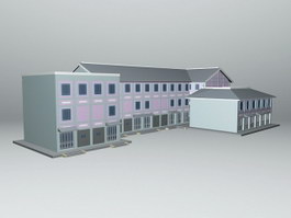 Old Buildings 3d model preview