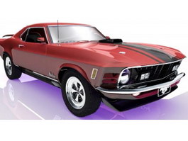 Ford Mustang Mach 1 Muscle Car 3d preview