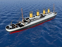 Titanic Passenger Liner Cruise Ship 3d preview