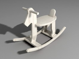 Wood Rocking Horse 3d model preview