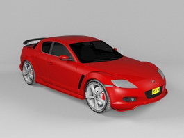 Red Mazda RX-8 3d model preview