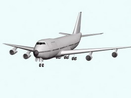 Boeing 747 Jet Airliner 3d model preview