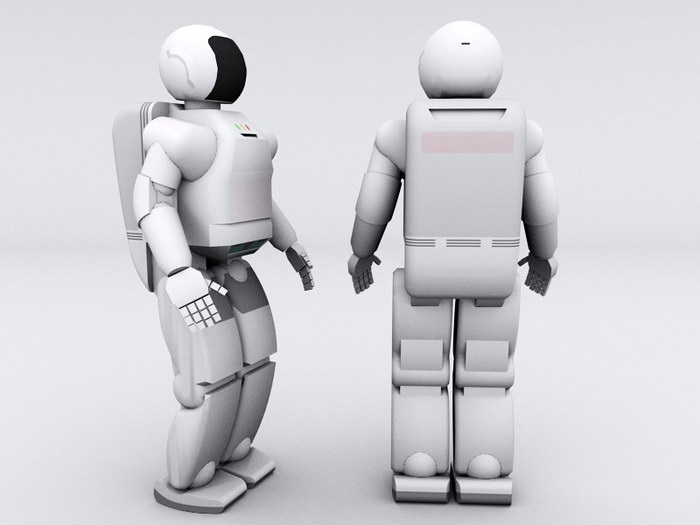 Asimo Humanoid Robot 3d rendering