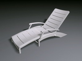 White Deckchair 3d model preview