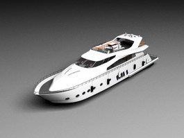 Cruiser Motor Yacht 3d model preview