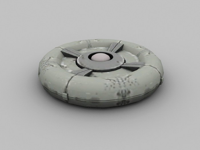 Anti-tank Mine 3d rendering