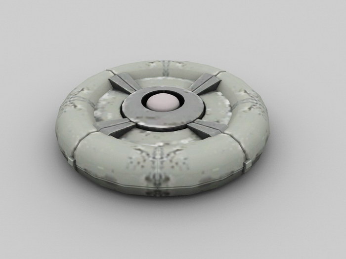 Anti-tank Mine 3d rendering