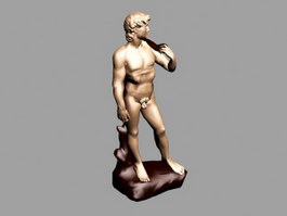 Greek Statue David 3d model preview