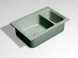 Double Kitchen Sink 3d model preview