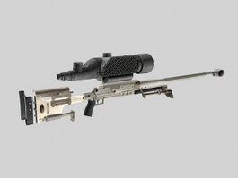 Futuristic Sniper Rifle 3d model preview