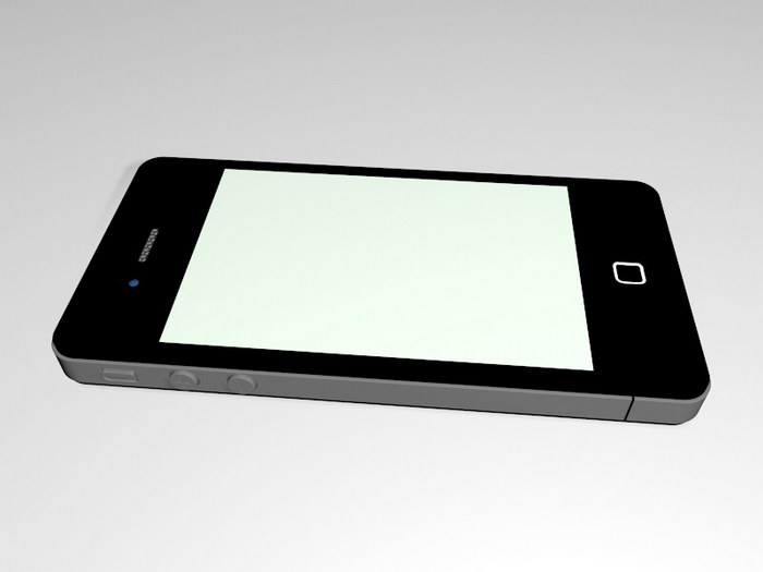 iPhone 4 Black 3d rendering