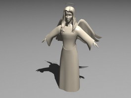 Sad Angel Statue 3d preview