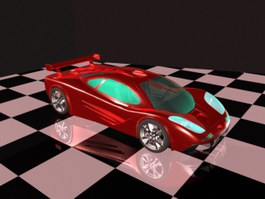 Cool Supercar 3d model preview