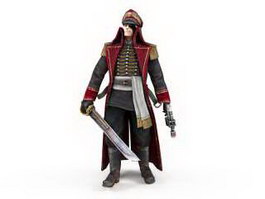 Pirate Captain 3d model preview