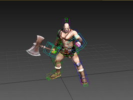 Animated Celtic Barbarian Warrior 3d preview