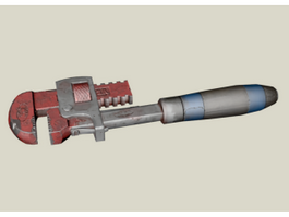 Vintage Pipe Wrench 3d preview