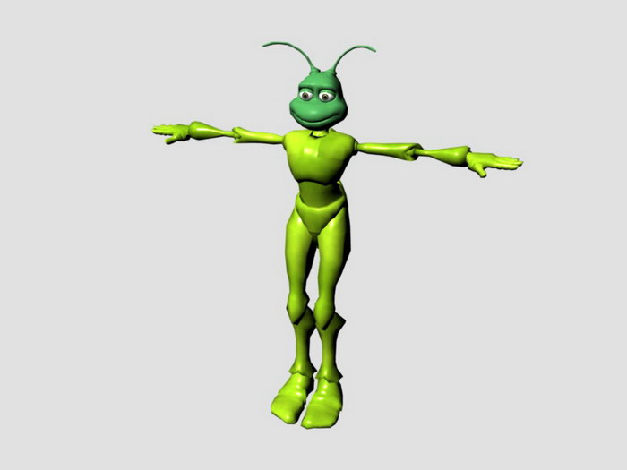 Humanoid Ant Rig 3d rendering