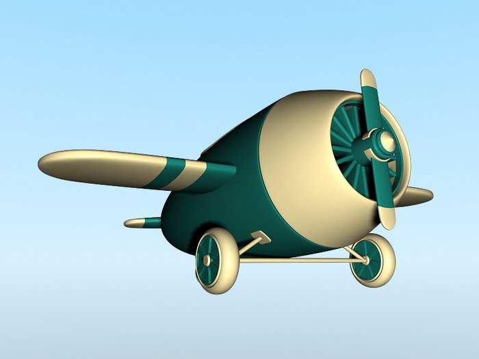 Cute Cartoon Plane 3d model - CadNav