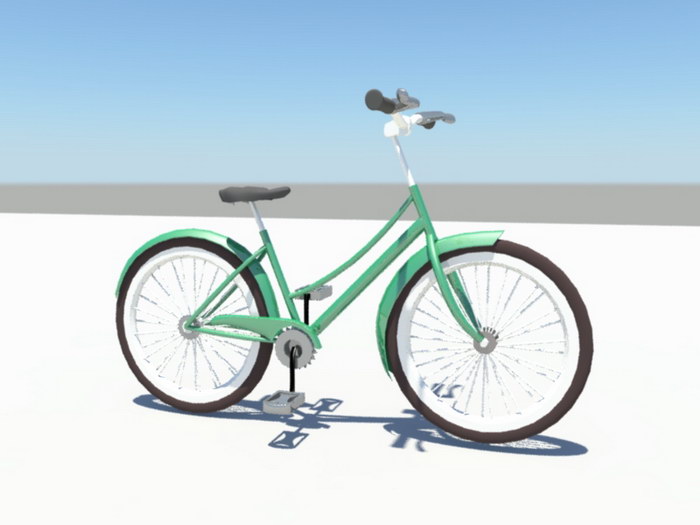 Beach Cruiser Bicycle 3d rendering