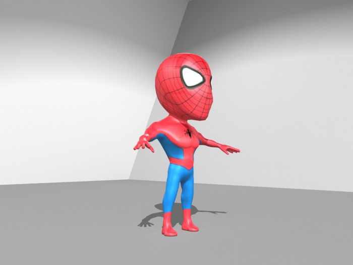Spider-Man Character 3d rendering