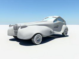 Vintage Concept Car 3d model preview