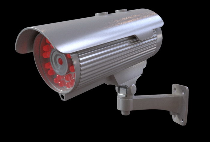 Infrared CCTV Camera 3d rendering