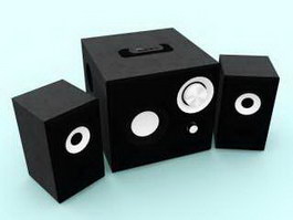 Desktop Speakers 3d model preview