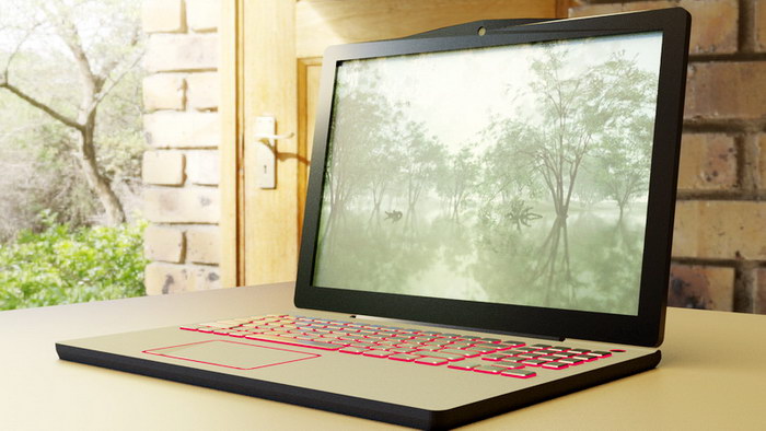 A Laptop Computer 3d rendering