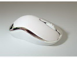 White Wireless Mouse 3d model preview