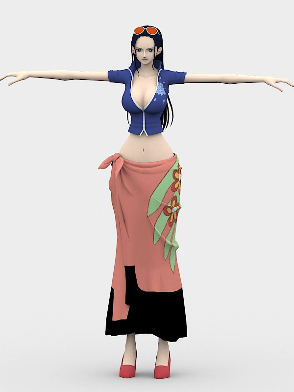 Nico Robin One Piece Anime Girl 3d rendering