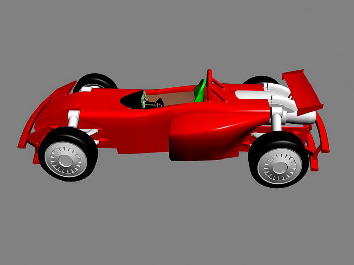 Red F1 Car 3d rendering