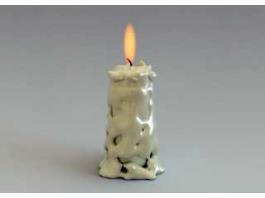 Single Burning Candle 3d preview