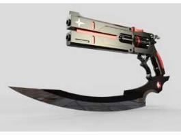Cyberpunk Pistol 3d model preview