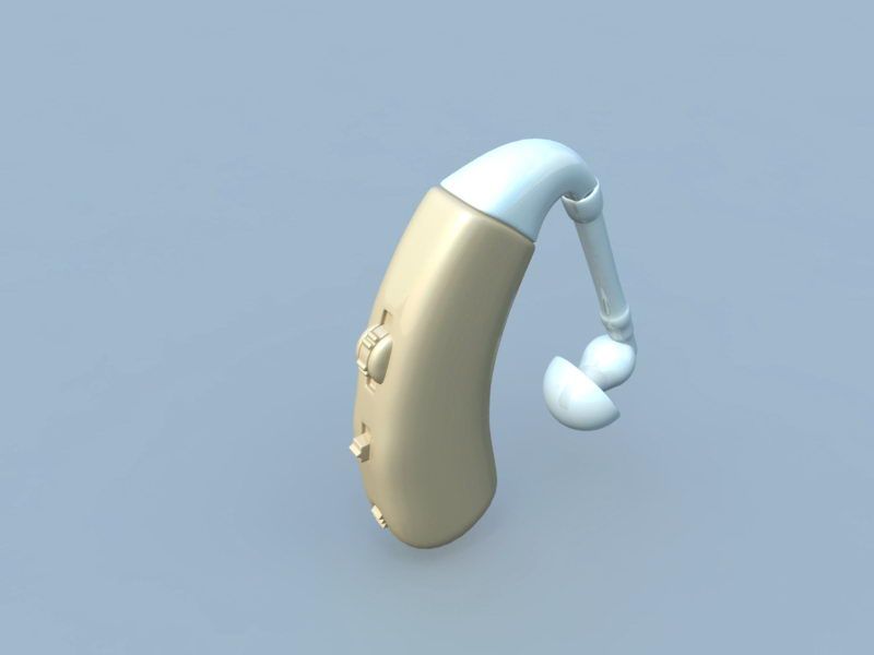 Hearing Aid 3d rendering