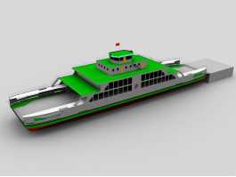 Ferry  Ship 3d preview