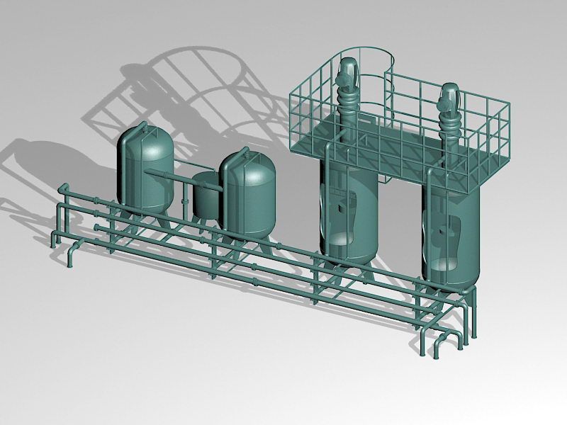 Industrial Storage Silo 3d rendering