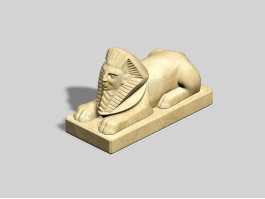 Sphinx Statue 3d model preview