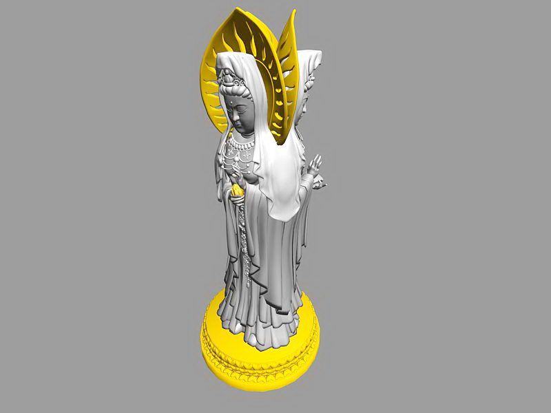 Guanyin Buddha 3d rendering
