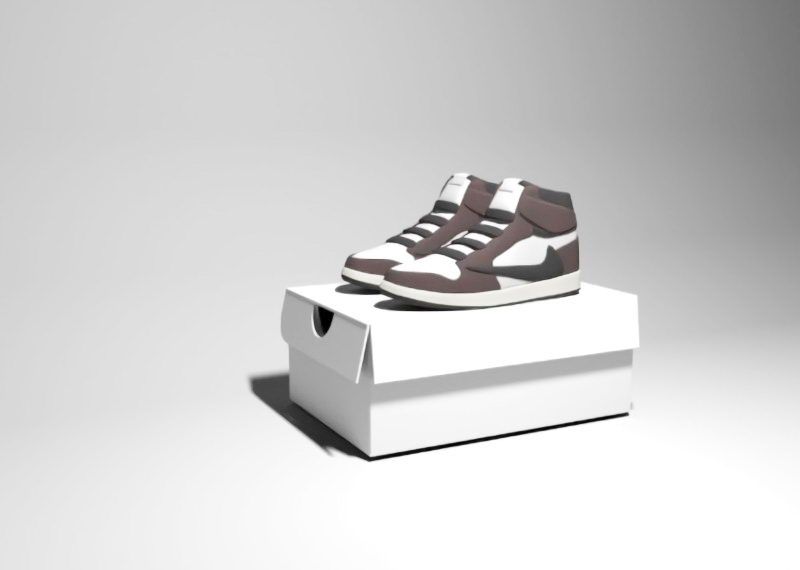 Nike Air Jordan Shoes 3d rendering
