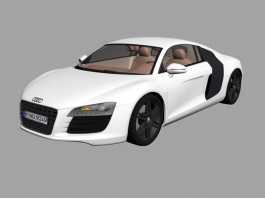 Audi R8 Sports Car White 3d model preview