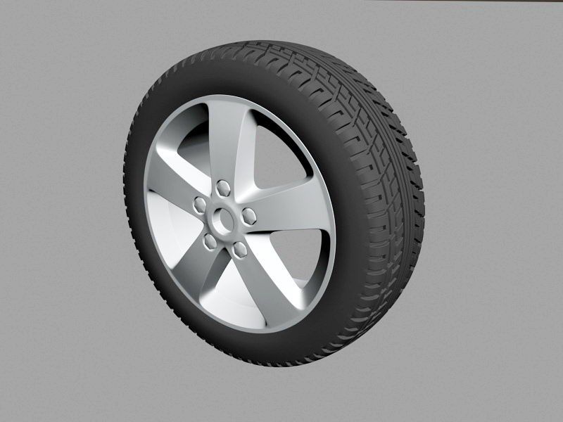 Car Wheel 3d rendering