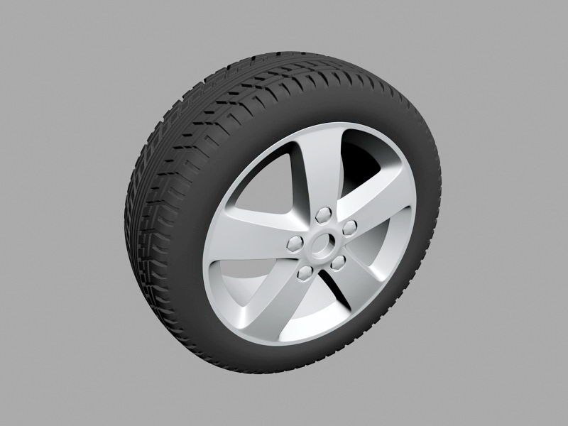 Car Wheel 3d rendering