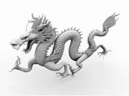 Mythical Chinese Dragon 3d model preview