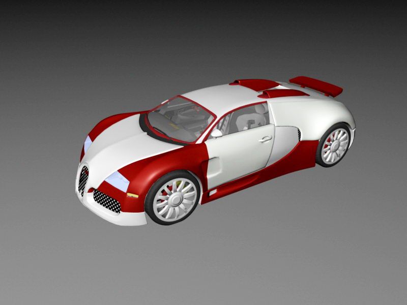 Bugatti Veyron EB 3d rendering