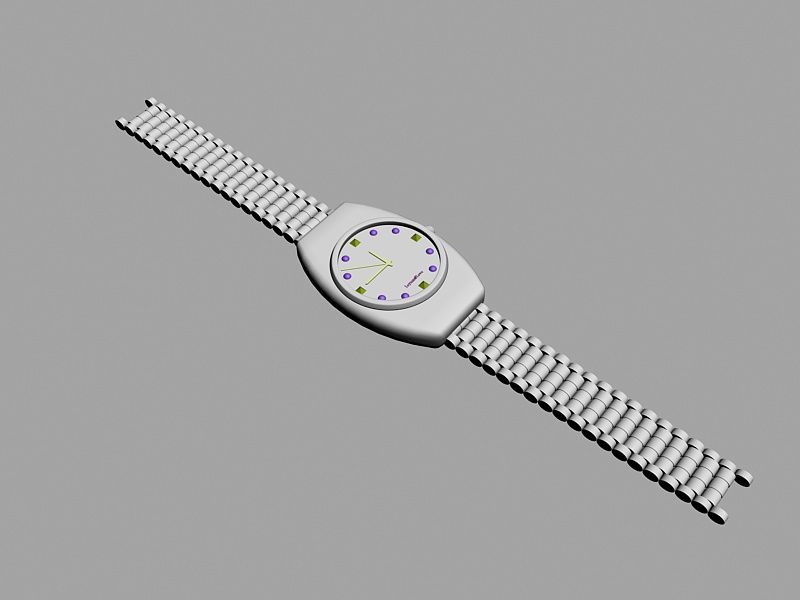 Ladies Wrist Watch 3d rendering