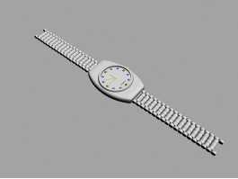 Ladies Wrist Watch 3d model preview